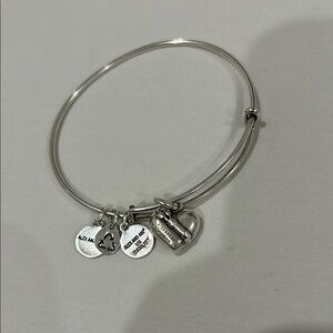 Alex and Ani Silver Finish Heart Charm Bracelet